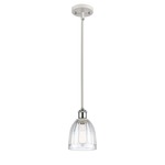 Brookfield Pendant - White / Polished Chrome / Clear