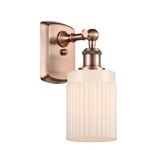 Hadley Rectangle Canopy Wall Sconce - Antique Copper / Matte White