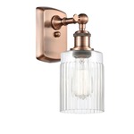 Hadley Rectangle Canopy Wall Sconce - Antique Copper / Clear
