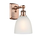 Castile Wall Sconce - Antique Copper / White