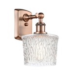 Niagra Rectangle Canopy Wall Sconce - Antique Copper / Clear