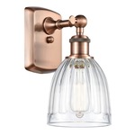 Brookfield Rectangle Canopy Wall Sconce - Antique Copper / Clear