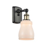 Ellery Wall Sconce - Black / Antique Brass / White