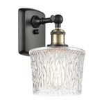 Niagra Wall Sconce - Black / Antique Brass / Clear
