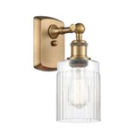 Hadley Wall Sconce - Brushed Brass / Clear