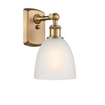 Castile Wall Sconce - Brushed Brass / White