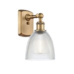 Castile Wall Sconce - Brushed Brass / Clear