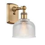 Dayton Wall Sconce - Brushed Brass / Clear