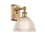 Arietta Wall Sconce - Brushed Brass / Clear