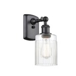 Hadley Rectangle Canopy Wall Sconce - Matte Black / Clear