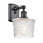 Niagra Rectangle Canopy Wall Sconce - Matte Black / Clear