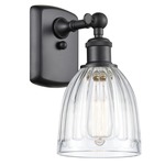 Brookfield Wall Sconce - Matte Black / Clear