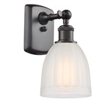 Brookfield Rectangle Canopy Wall Sconce - Oil Rubbed Bronze / White