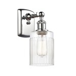 Hadley Rectangle Canopy Wall Sconce - Polished Chrome / Clear