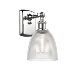 Castile Wall Sconce - Polished Chrome / Clear