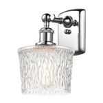 Niagra Rectangle Canopy Wall Sconce - Polished Chrome / Clear