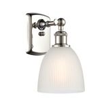 Castile Wall Sconce - Polished Nickel / White