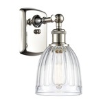 Brookfield Wall Sconce - Polished Nickel / Clear