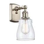 Ellery Wall Sconce - Brushed Satin Nickel / Clear