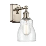 Ellery Wall Sconce - Brushed Satin Nickel / Clear Seedy