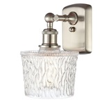 Niagra Wall Sconce - Brushed Satin Nickel / Clear