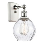 Waverly Wall Sconce - White / Polished Chrome / Clear