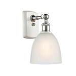 Castile Wall Sconce - White / Polished Chrome / White