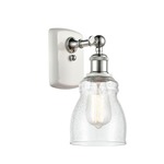 Ellery Wall Sconce - White / Polished Chrome / Clear Seedy