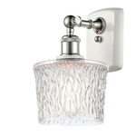 Niagra Rectangle Canopy Wall Sconce - White / Polished Chrome / Clear