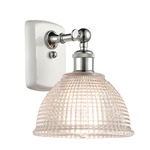 Arietta Wall Sconce - White / Polished Chrome / Clear