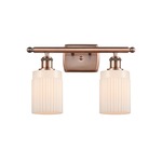 Hadley Bathroom Vanity Light - Antique Copper / Matte White