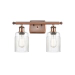 Hadley Bathroom Vanity Light - Antique Copper / Clear