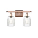 Hadley Bathroom Vanity Light - Antique Copper / Clear