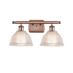 Arietta Bathroom Vanity Light - Antique Copper / Clear