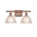 Arietta Bathroom Vanity Light - Antique Copper / Clear