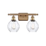 Waverly Bathroom Vanity Light - Brushed Brass / Clear