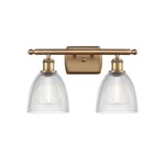 Castile Bathroom Vanity Light - Brushed Brass / Clear