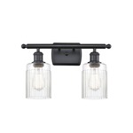 Hadley Bathroom Vanity Light - Matte Black / Clear