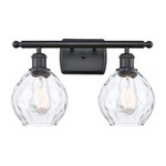 Waverly Bathroom Vanity Light - Matte Black / Clear