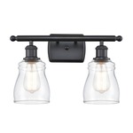 Ellery Bathroom Vanity Light - Matte Black / Clear