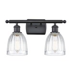 Brookfield Bathroom Vanity Light - Matte Black / Clear