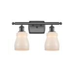 Ellery Bathroom Vanity Light - Oil Rubbed Bronze / White