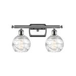 Deco Swirl Bathroom Vanity Light - Polished Chrome / Clear