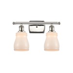 Ellery Bathroom Vanity Light - Polished Nickel / White