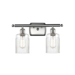 Hadley Bathroom Vanity Light - Brushed Satin Nickel / Clear