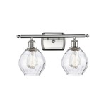 Waverly Bathroom Vanity Light - Brushed Satin Nickel / Clear