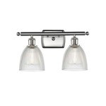 Castile Bathroom Vanity Light - Brushed Satin Nickel / Clear