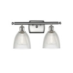 Castile Bathroom Vanity Light - Brushed Satin Nickel / Clear