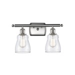 Ellery Bathroom Vanity Light - Brushed Satin Nickel / Clear