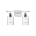 Hadley Bathroom Vanity Light - White / Polished Chrome / Clear